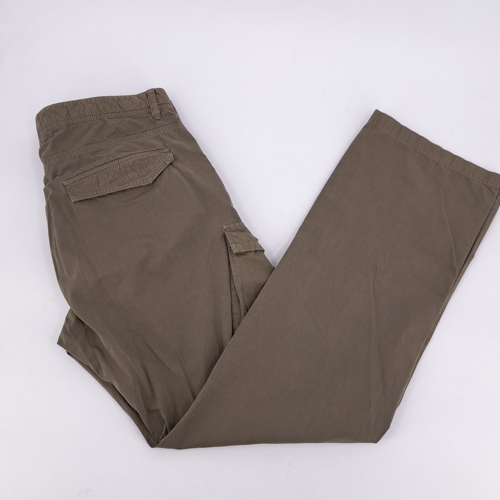 Automobile Lamborghini Men Cargo Pants Khaki Size 38 Cotton Twill